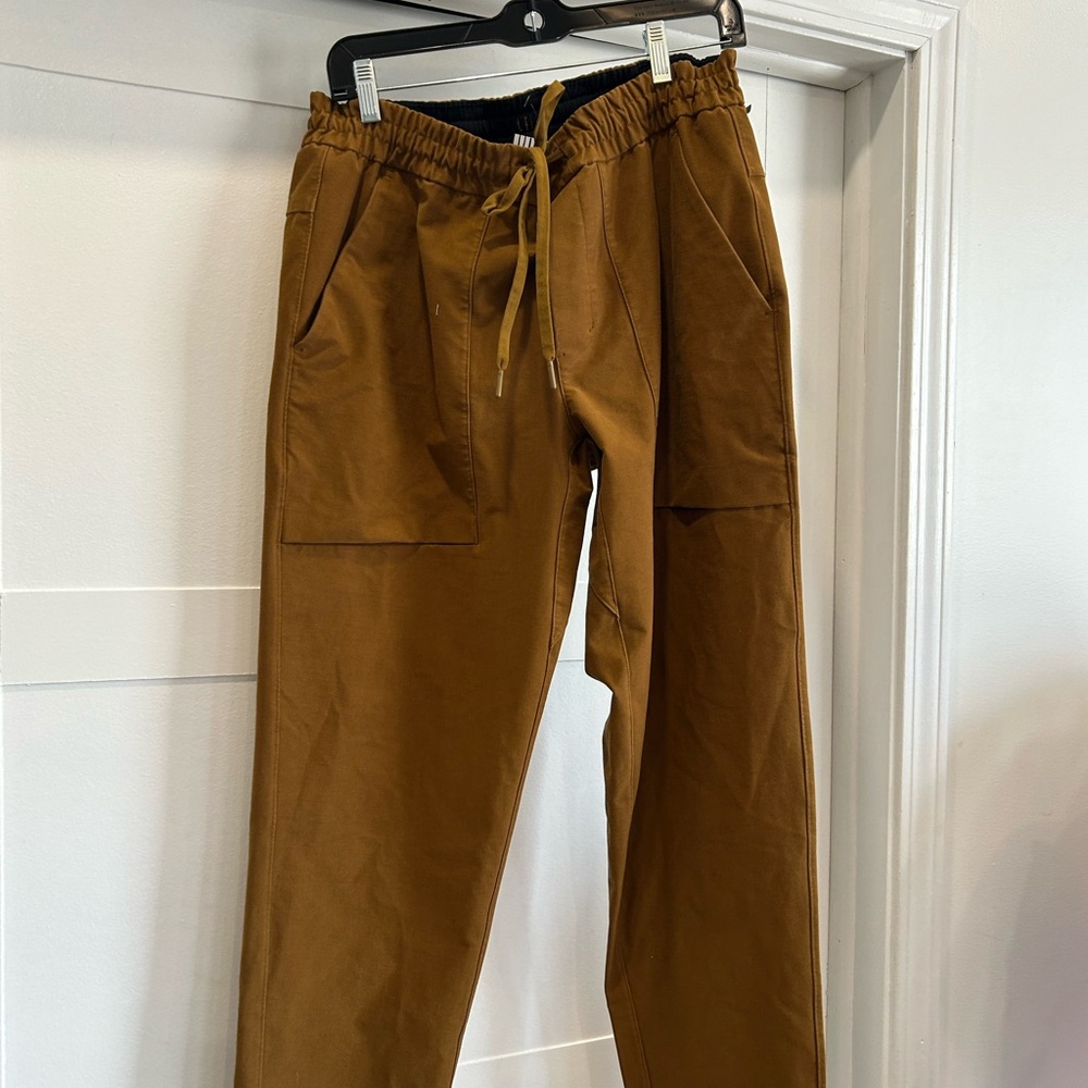 Lululemon Bowline Utilitech Pants Men's Large Burnt Caramel Brown Orange Stretch - Picture 2 of 4